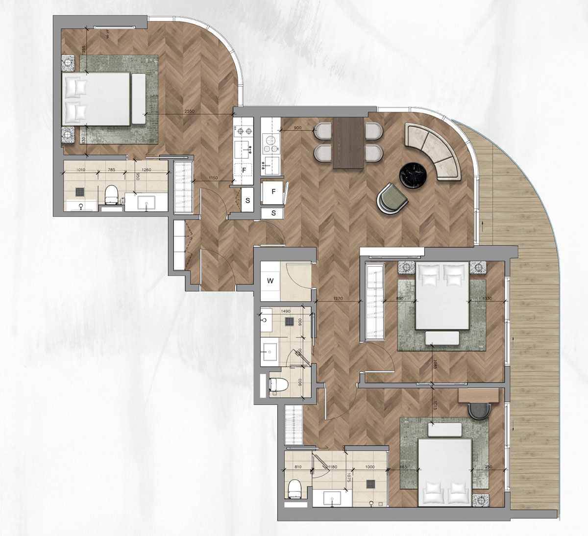 3BR (Unit Type 3D1)_Nobu Residences Da Nang