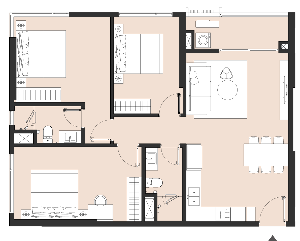 Layout Can Ho 3PN Toa A_Masteri Park Place