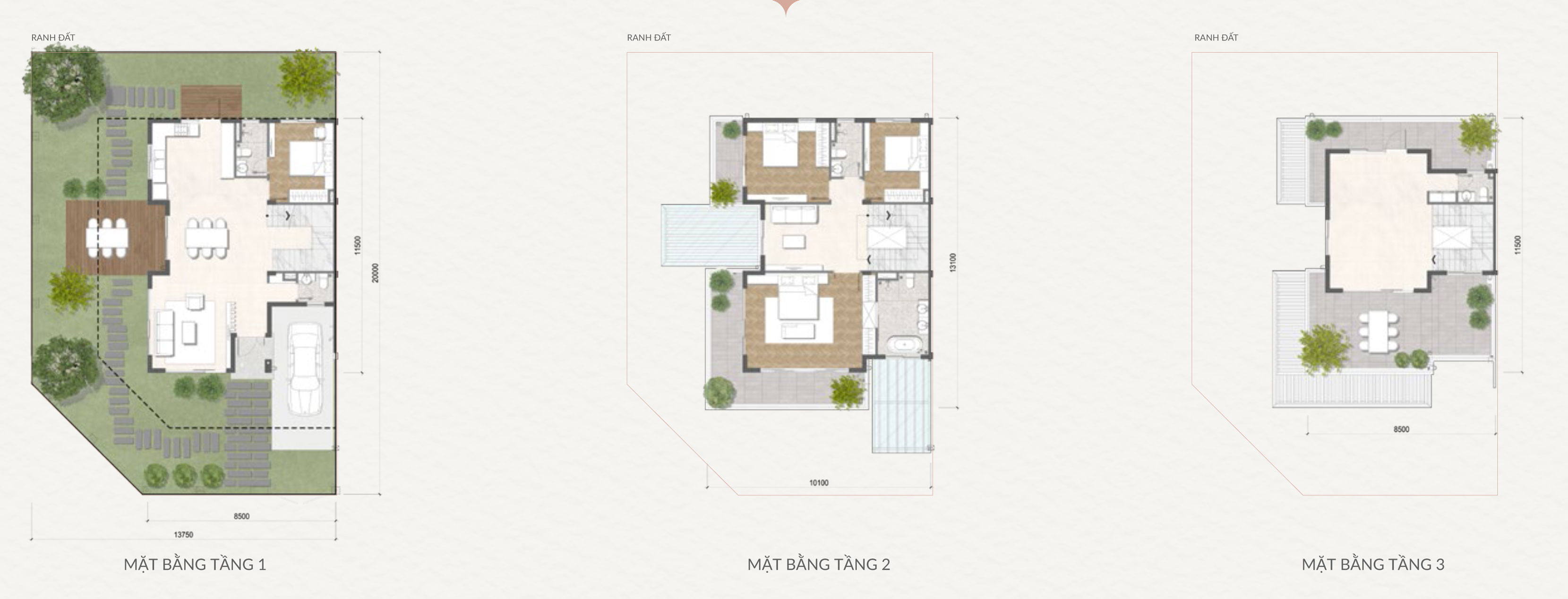 Biet Thu Elyse Island_Layout Song Lap Goc Garden Villas SD3a_Zone C